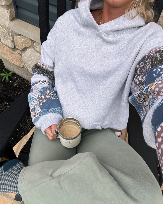 Patchwork Sleeves Hoodie Main Image