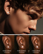 Moissanite Stud Earrings with 14K Solid Gold Posts