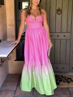 Ethel Cut-out Gradient Maxi Slip Dress