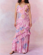 Sunset Serenade Ruffle Maxi Dress