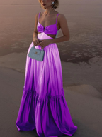 Ethel Cut-out Gradient Maxi Slip Dress