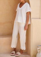 Lace solid color suit