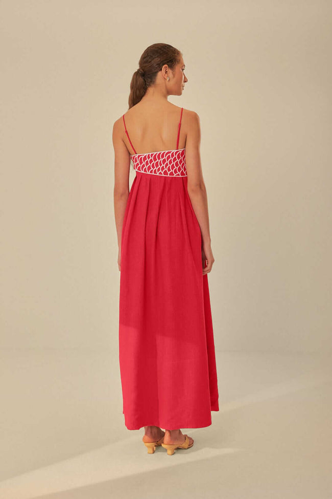 Red Fish Top Maxi Dress Main Image