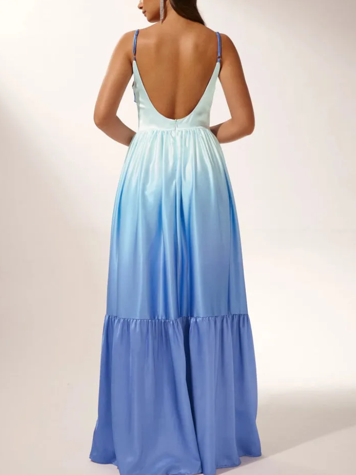 Ethel Cut-out Gradient Maxi Slip Dress