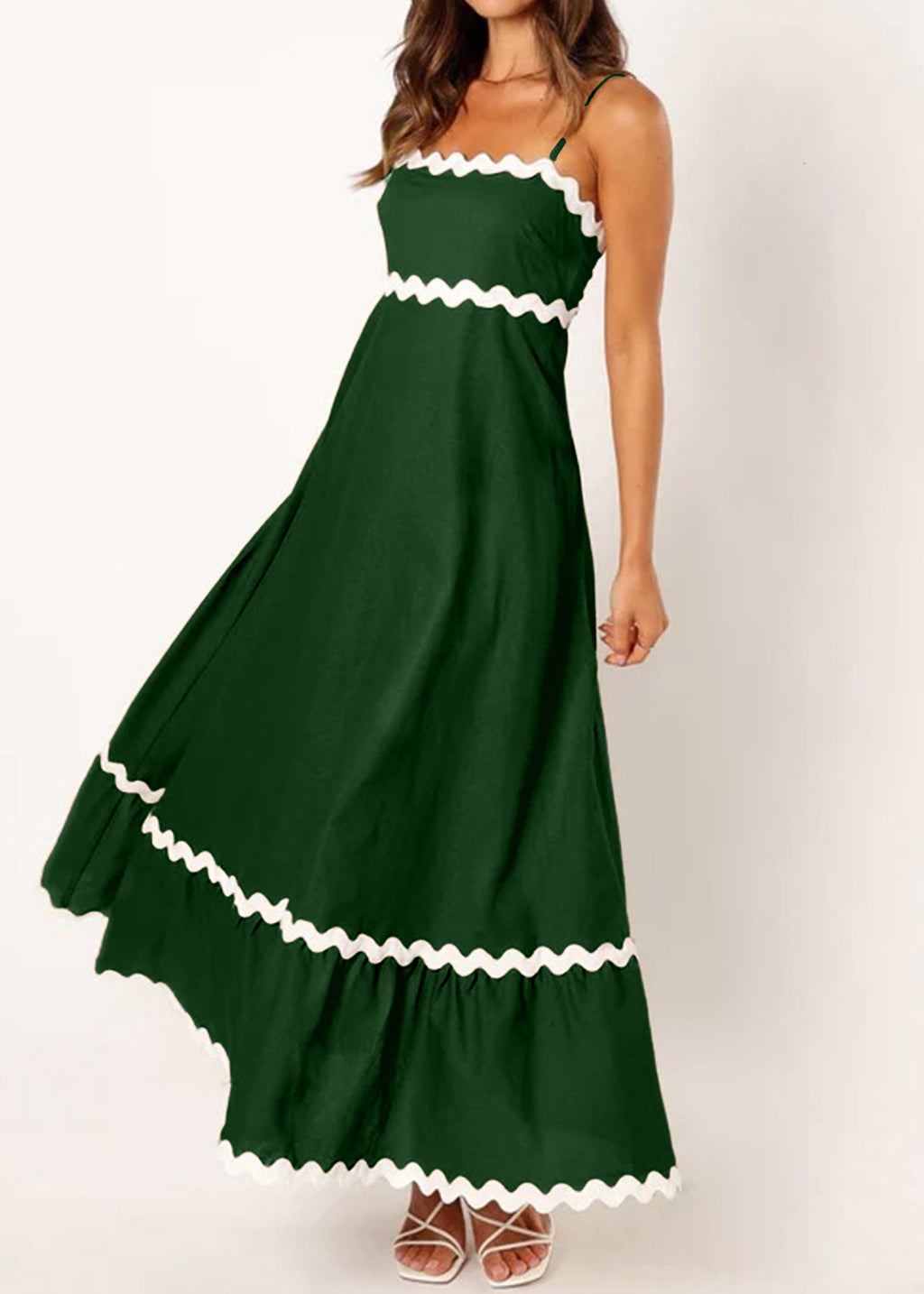 White Lace Stitching Elegant Strapless Tube Top Long Dress