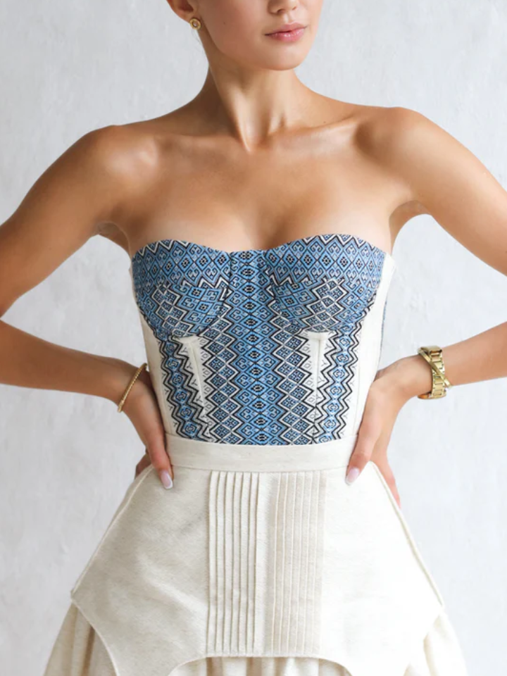 Printed Corset Suit