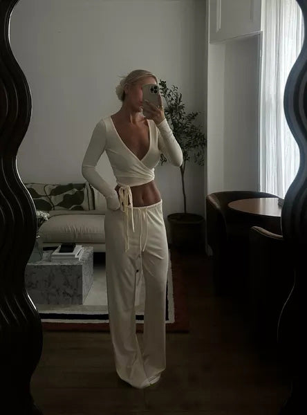 Women's Comfortable Soft Long Sleeve Pants Set Hover Image