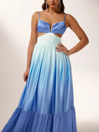 Ethel Cut-out Gradient Maxi Slip Dress