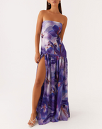 Strapless Tube Panelled Maxi Dress