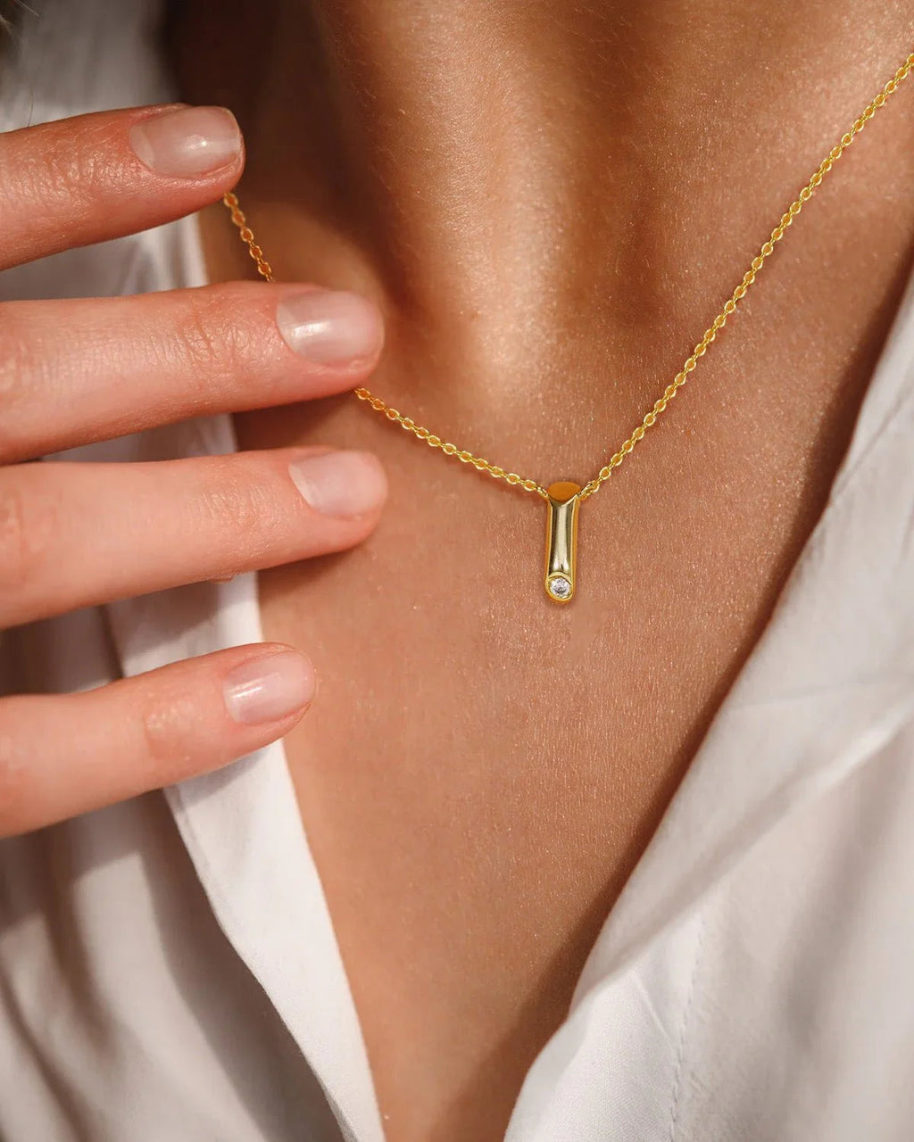 925 Sterling Silver Bar Necklace