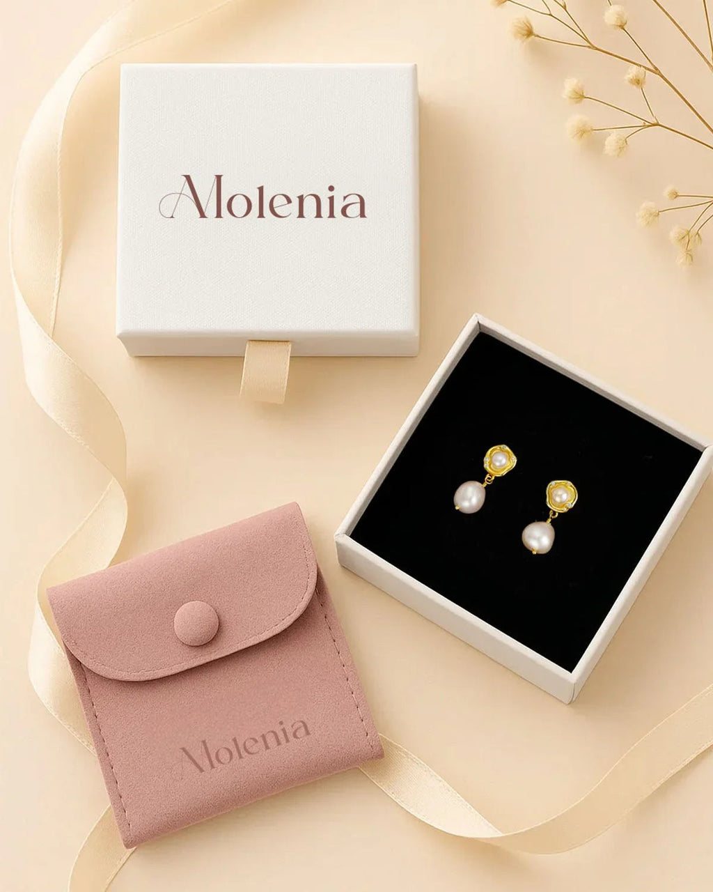 9mm Baroque Pearl Drop Earrings