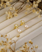 9mm Baroque Pearl Drop Earrings