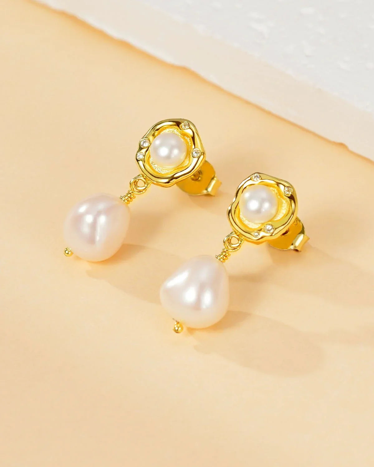 9mm Baroque Pearl Drop Earrings