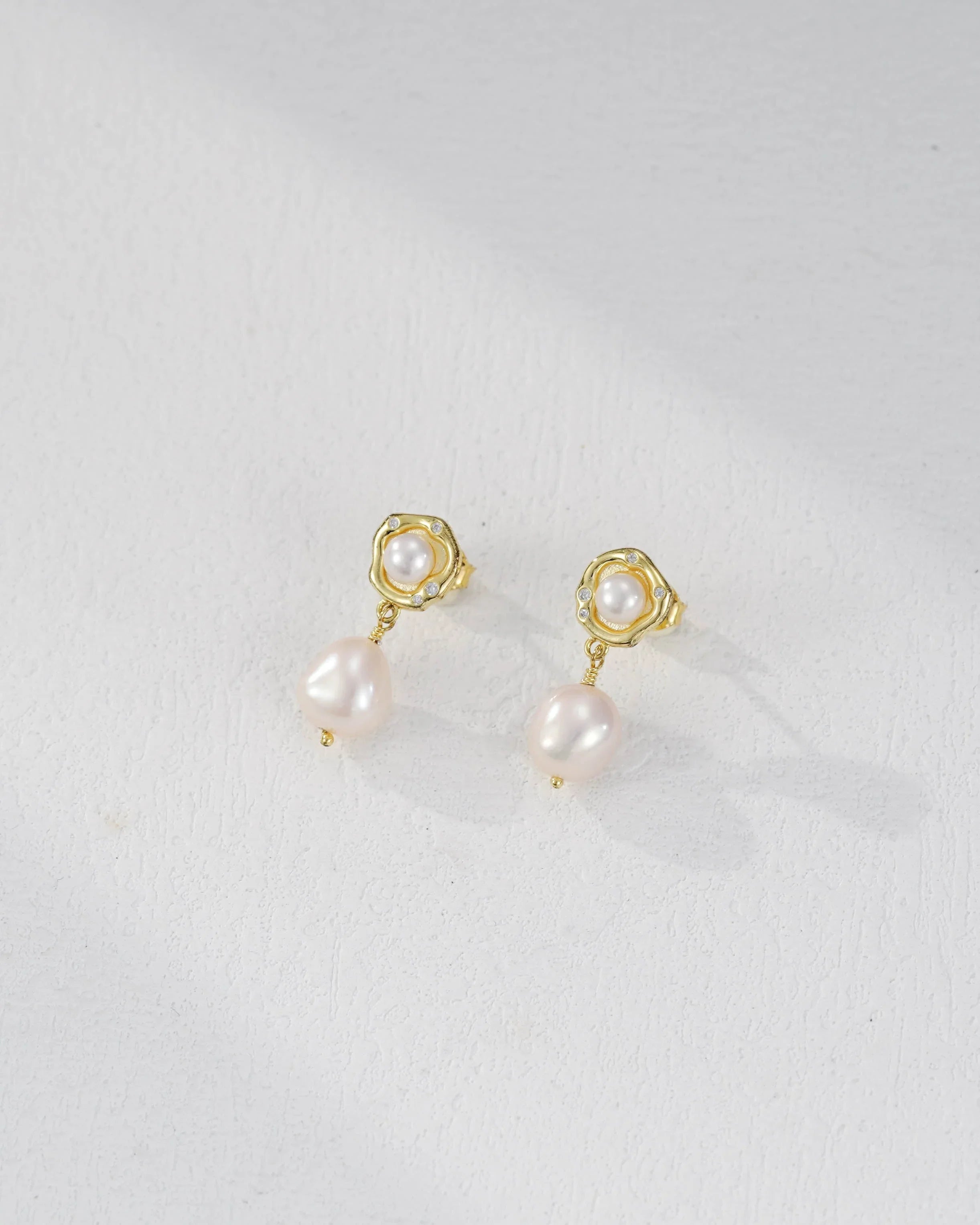 9mm Baroque Pearl Drop Earrings