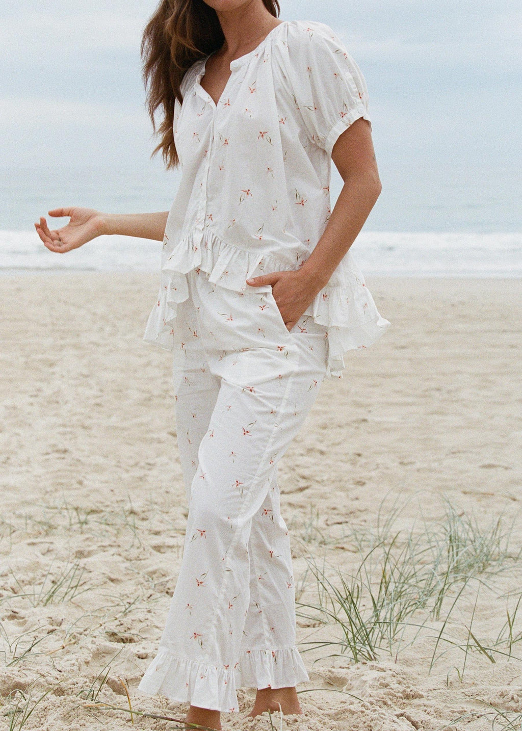 Ruffled loose-fitting set