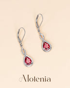 Infinity Teardrop Birthstone Earrings