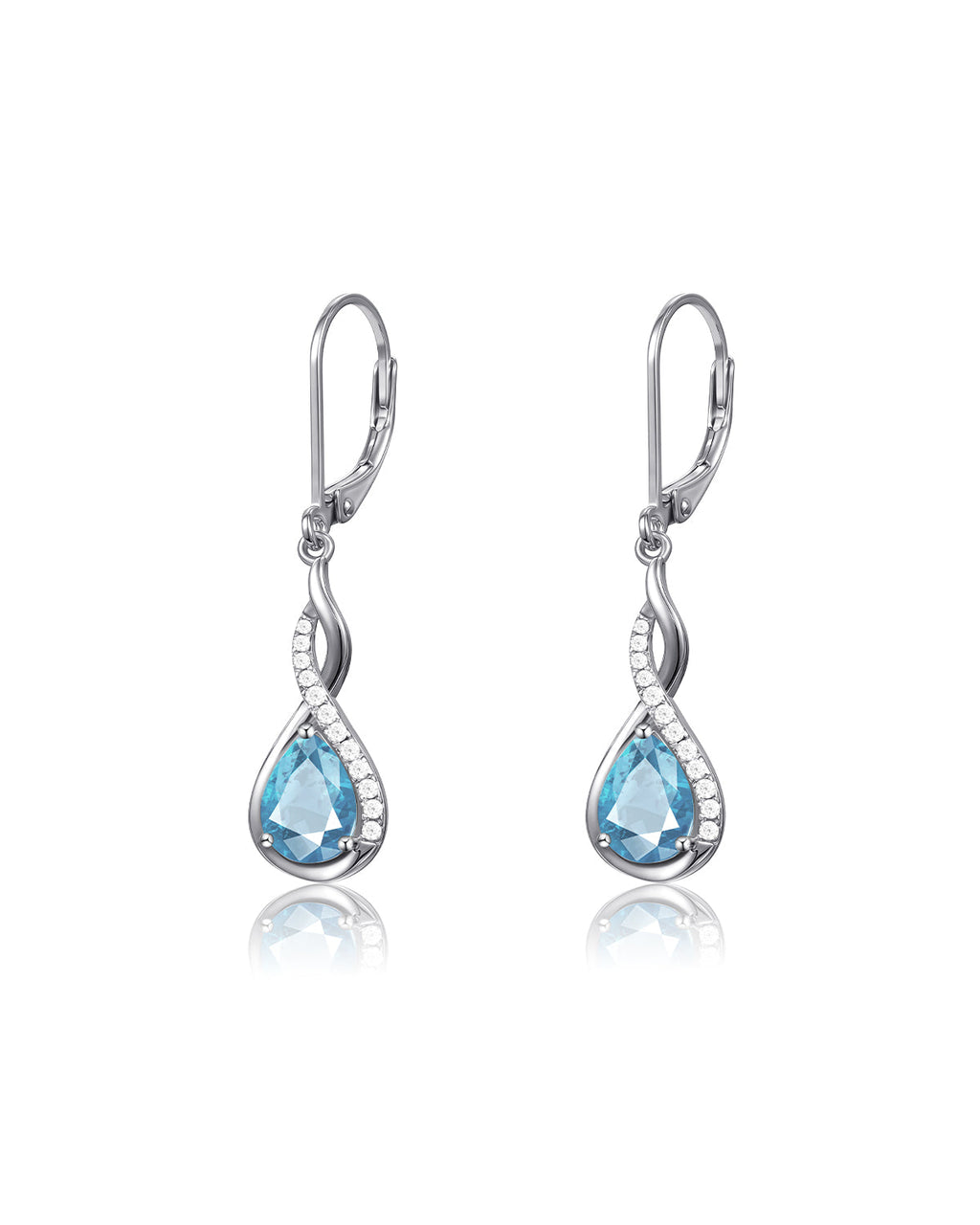 Infinity Teardrop Birthstone Earrings