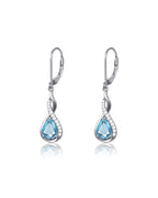 Infinity Teardrop Birthstone Earrings