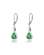 Infinity Teardrop Birthstone Earrings