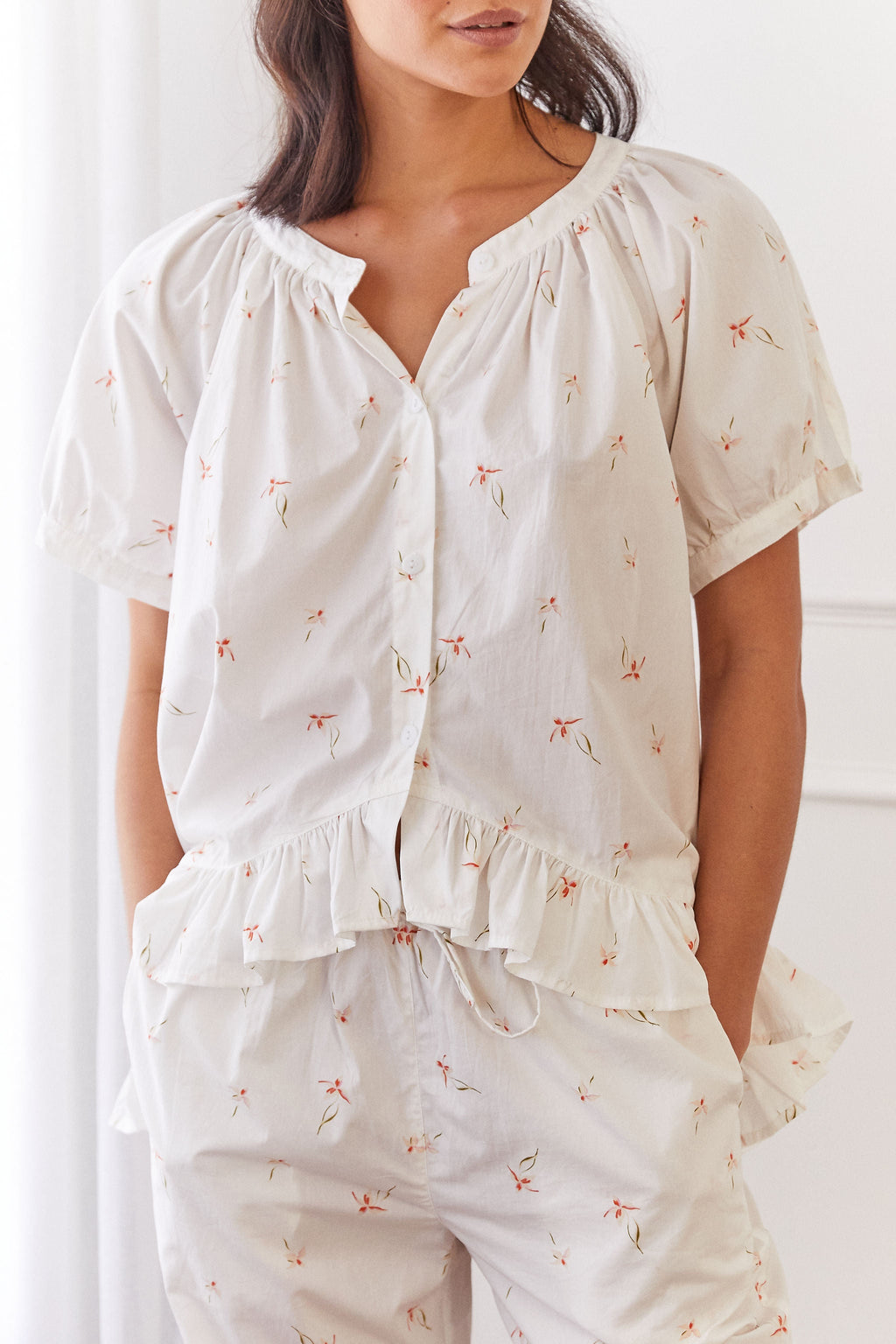 Ruffled loose-fitting set