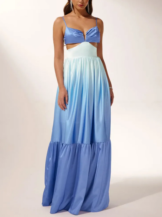 Ethel Cut-out Gradient Maxi Slip Dress Hover Image