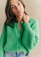 Loose Solid Color Long Sleeve Cardigan Sweater