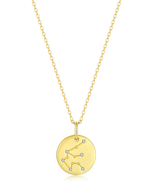 Aquarius Zodiac Pendant Necklace Hover Image