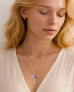 Molenia Angle Wing Cross Necklace