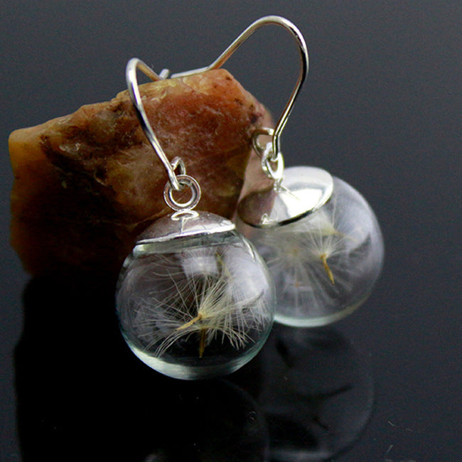 Dandelion Silver Earrings Main Image