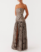 Strapless Tube Panelled Maxi Dress