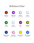 Birthstone Heart Huggie Hoop Earrings