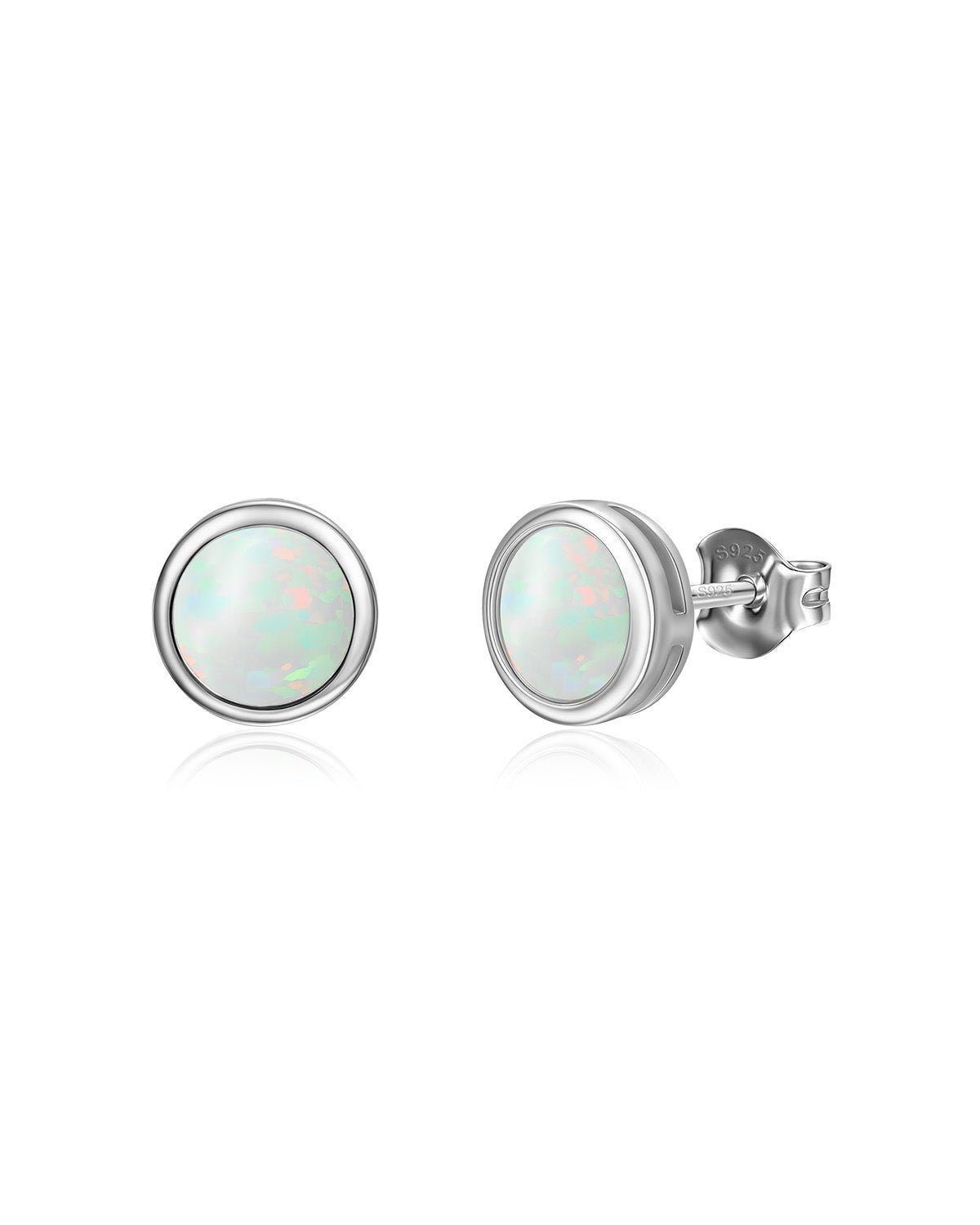 Birthstone Sterling Silver Stud Earrings