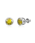 Birthstone Sterling Silver Stud Earrings