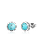 Birthstone Sterling Silver Stud Earrings
