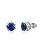 Birthstone Sterling Silver Stud Earrings