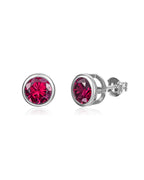 Birthstone Sterling Silver Stud Earrings