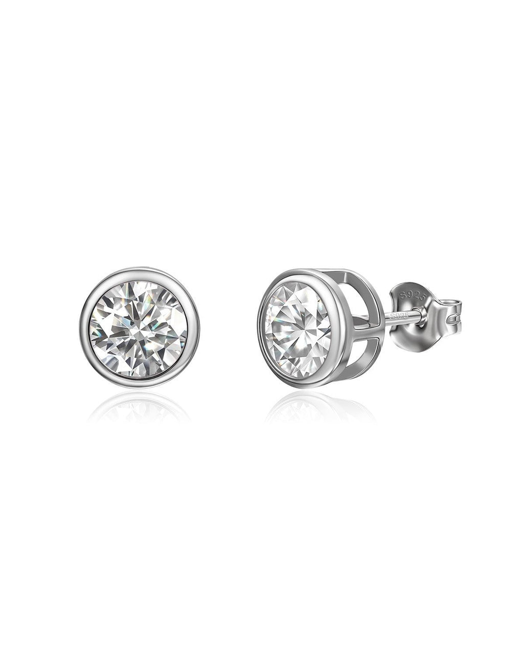 Birthstone Sterling Silver Stud Earrings