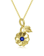 Infinity Birth Flower Necklace with Birthstone