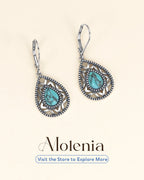 Bohemian Teardrop Turquoise Earrings