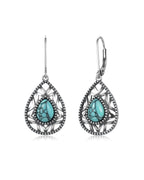 Bohemian Teardrop Turquoise Earrings