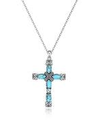 Bohemian Turquoise Cross Necklace