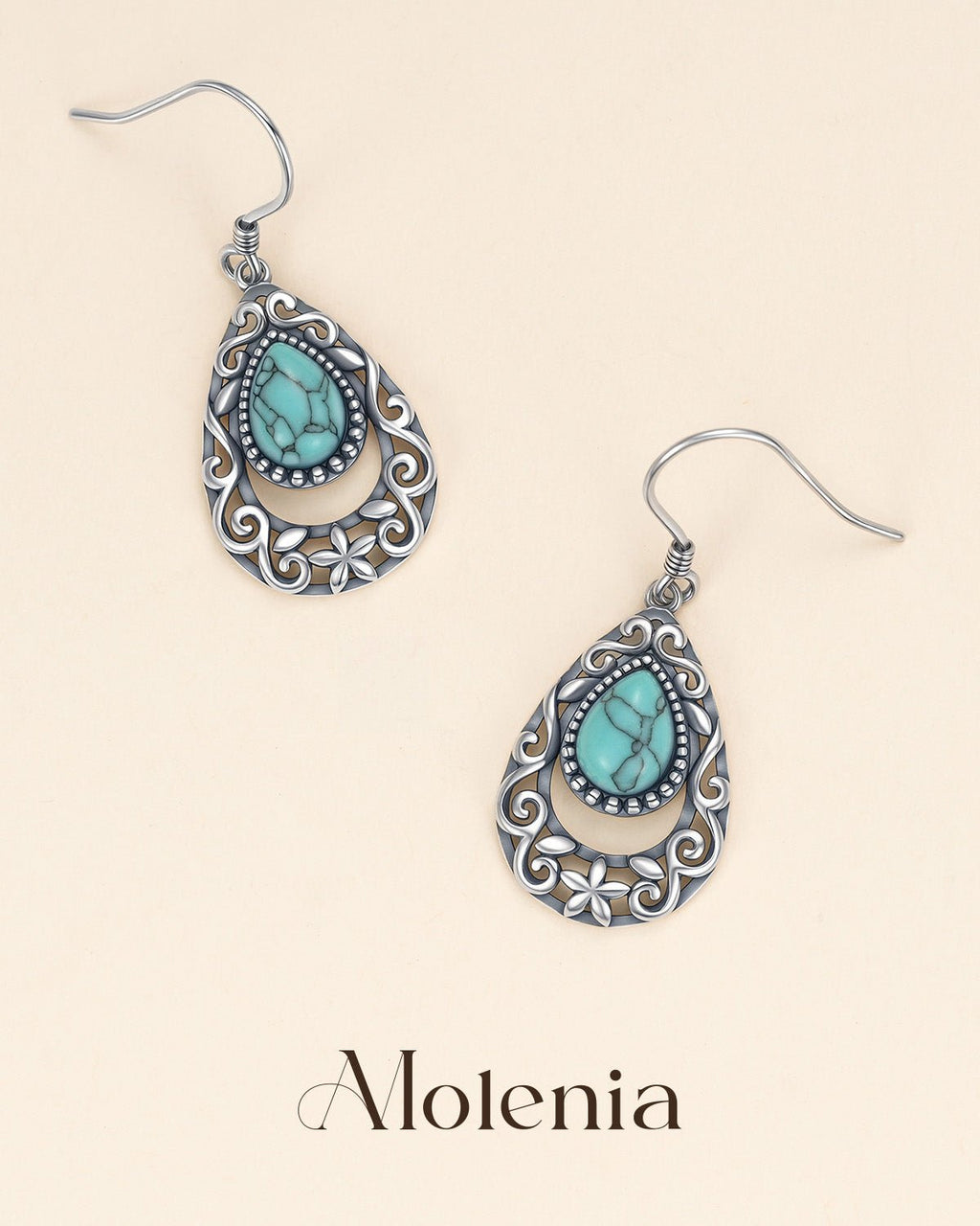 Bohemian Turquoise Dangle Earrings