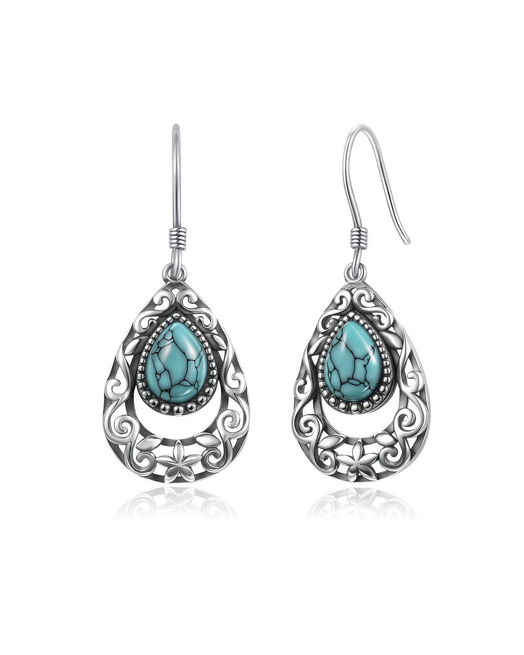 Bohemian Turquoise Dangle Earrings