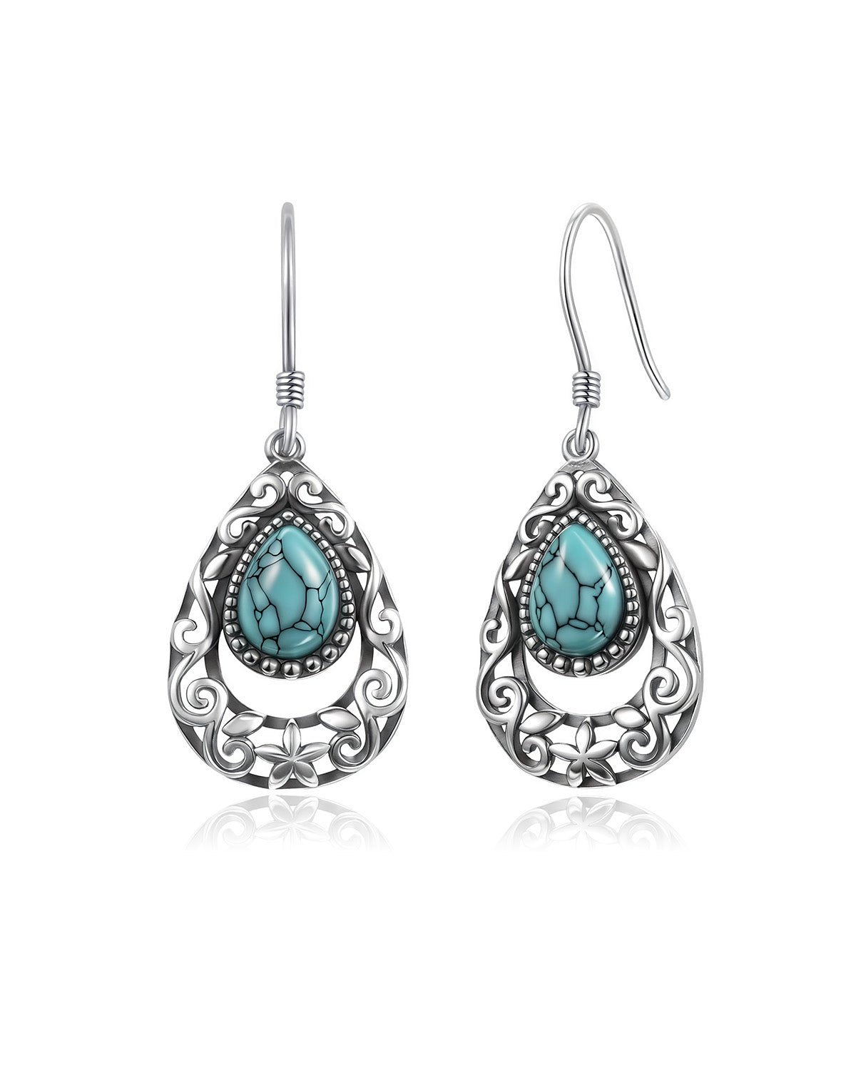 Bohemian Turquoise Dangle Earrings