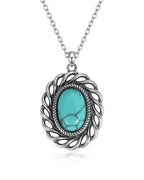 Bohemian Turquoise Pendant Necklace