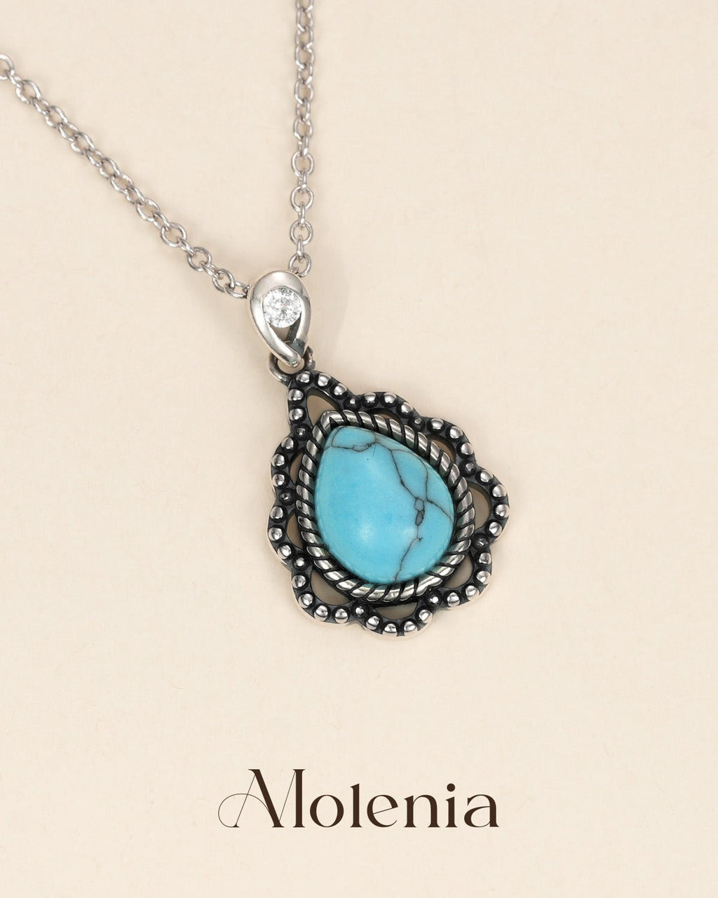 Bohemian Turquoise Pendant Necklace