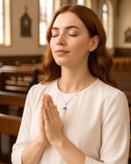 Butterfly Cross Necklace with 12 Birthstones – Faith Jewelry Gift for Women