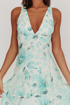 Strappy Back Ruffle Midi Dress