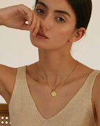 Cancer Zodiac Sign Coin Necklace