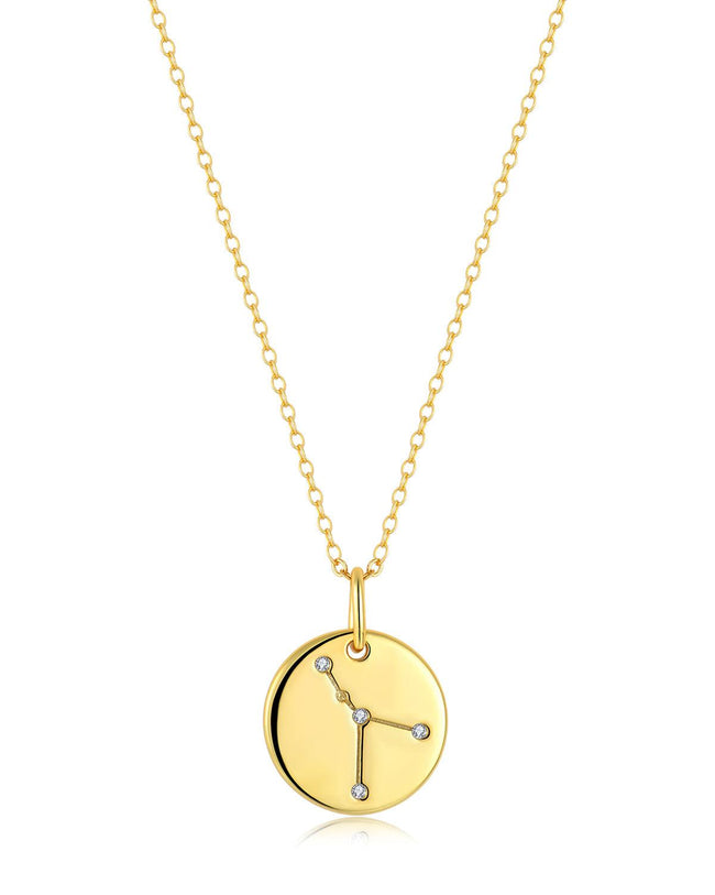 Cancer Zodiac Sign Coin Necklace Hover Image